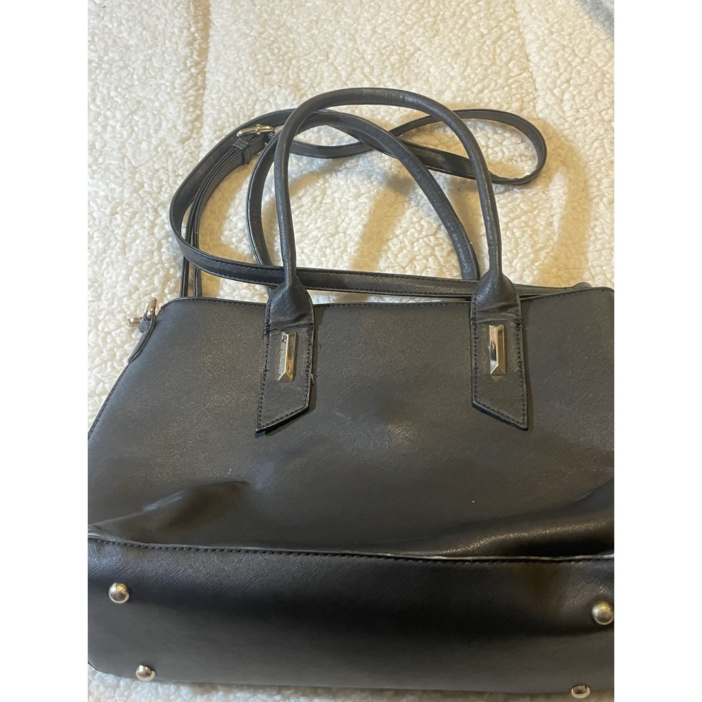 Black Handbag - Faux Leather - Clean